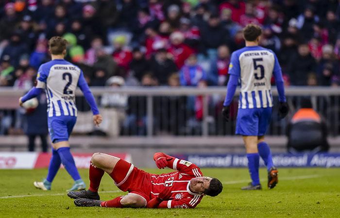 El Bayern Múnich no pudo ante un duro Hertha. (AFP). Foto: AFP