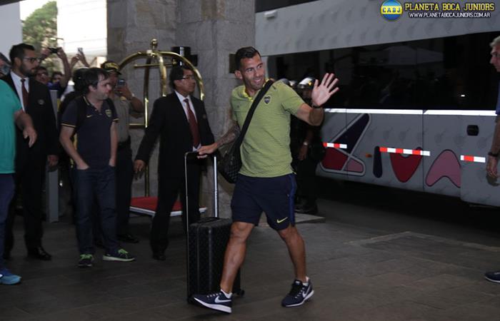 El plantel de Boca tuvo un retraso en su vuelo a Mendoza. Foto: Facebook