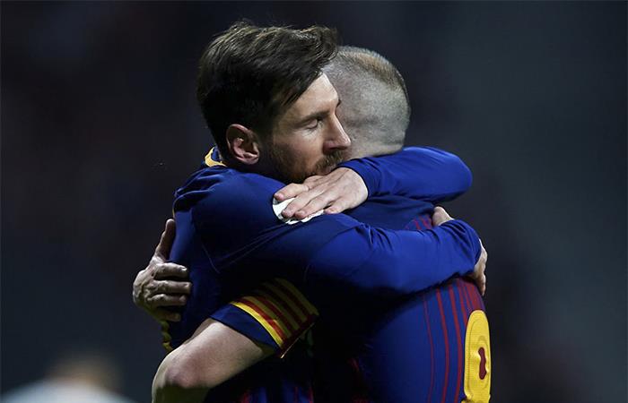 Lionel Messi y Andrés Iniesta. Foto: Twitter