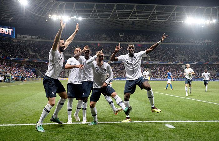 Francia derrotó 3-1 a Italia. Foto: AFP