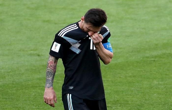 La decepción de Messi es la de todo un país. Foto: EFE