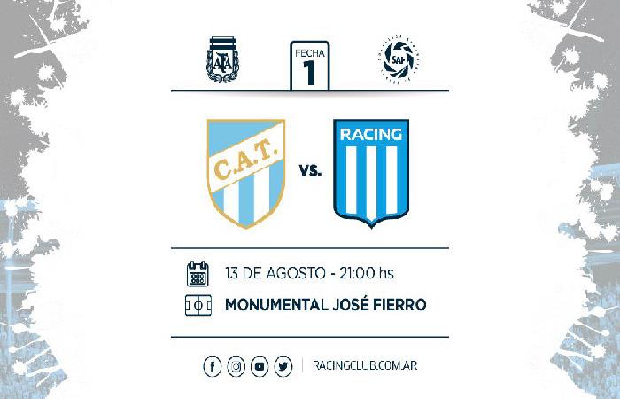 Atlético Tucumán vs Racing Club. Foto: Twitter