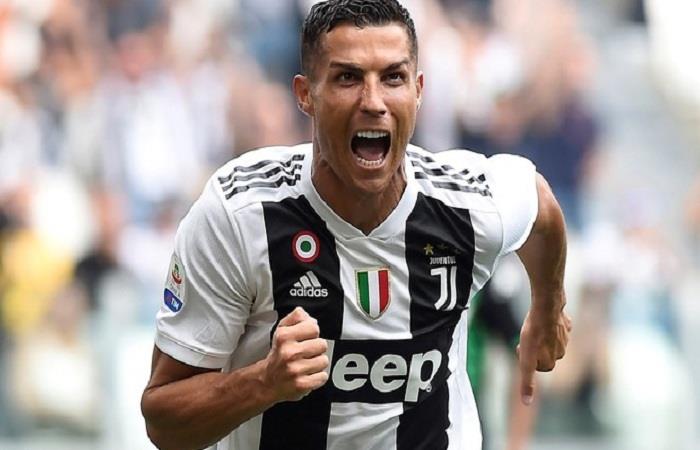 Cristiano Ronaldo y su primer grito de gol con la Juventus. Foto: AFP