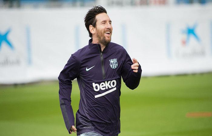 Lionel Messi volvió a los entrenamientos. Foto: Twitter