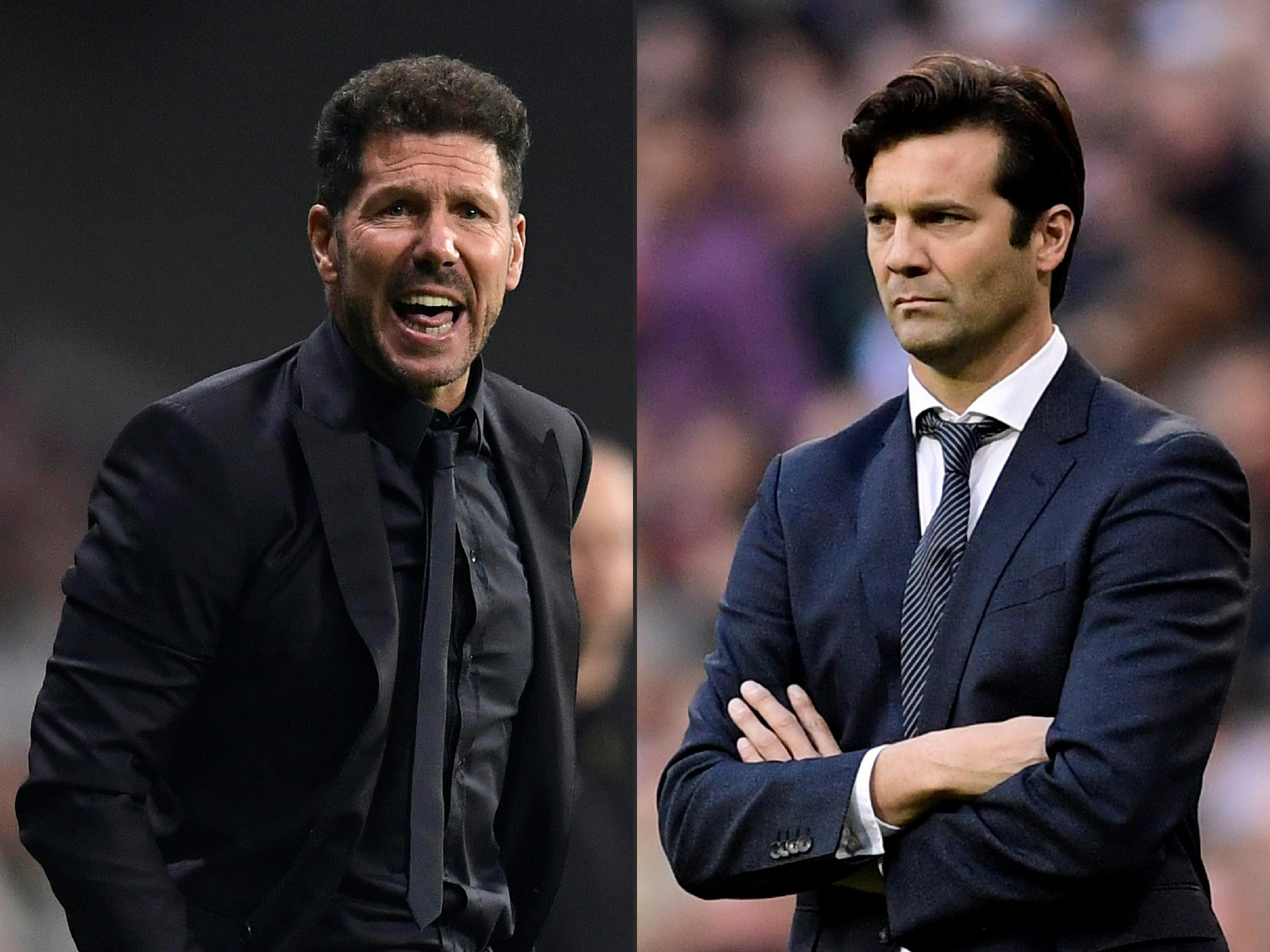 Los técnicos de ambos grandes clubes de Madrid son argentinos. Foto: AFP
