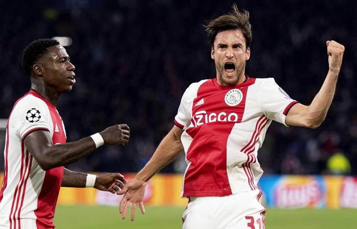 Tagliafico hizo su aporte para la goleada del Ajax ante Lille ¦. Foto: EFE