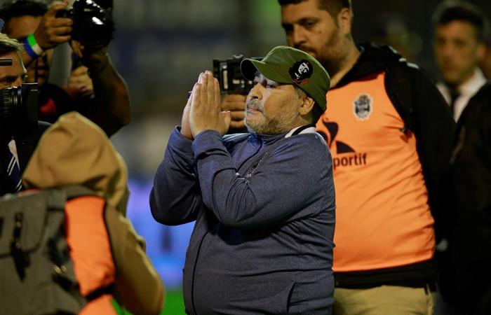 Diego Maradona y un partido especial ante River en La Plata. Foto: EFE