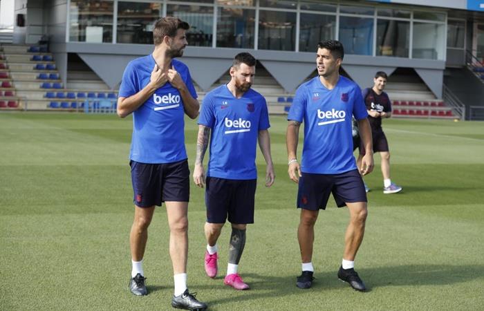 Lionel Messi volvió a entrenar con sus compañeros en Barcelona. Foto: Twitter