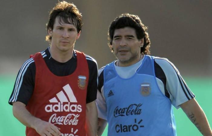 Batistuta eligió a Maradona sobre Messi. Foto: Twitter