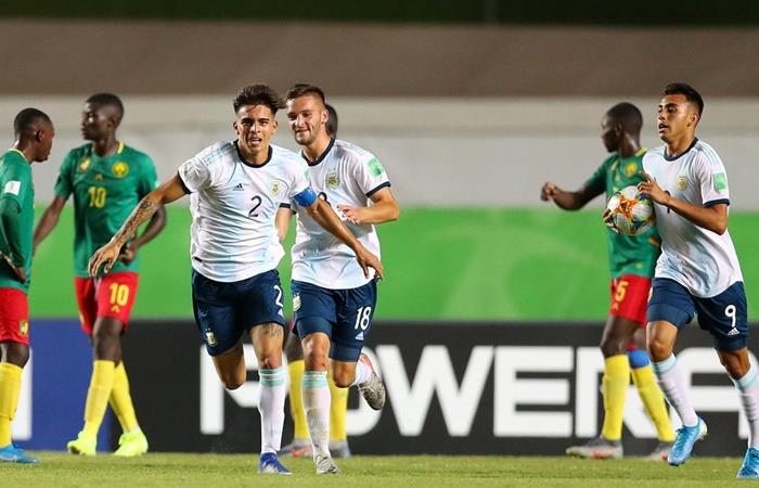 Argentina le ganó 3 a 1 y se aseguró un lugar en octavos de final del Mundial Sub 20. Foto: Twitter