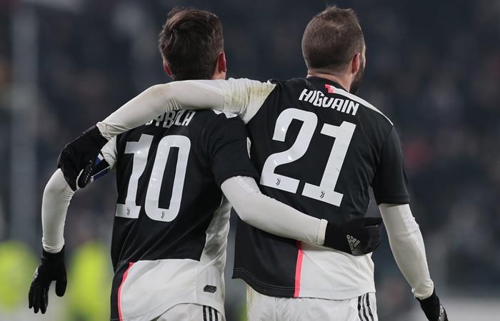 Dybala e Higuaín se lucieron en la goleada de Juventus. Foto: Twitter