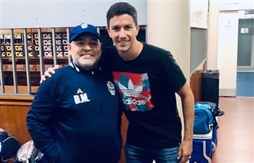 Sueño cumplido: Nacho Fernández y la foto con Diego Maradona