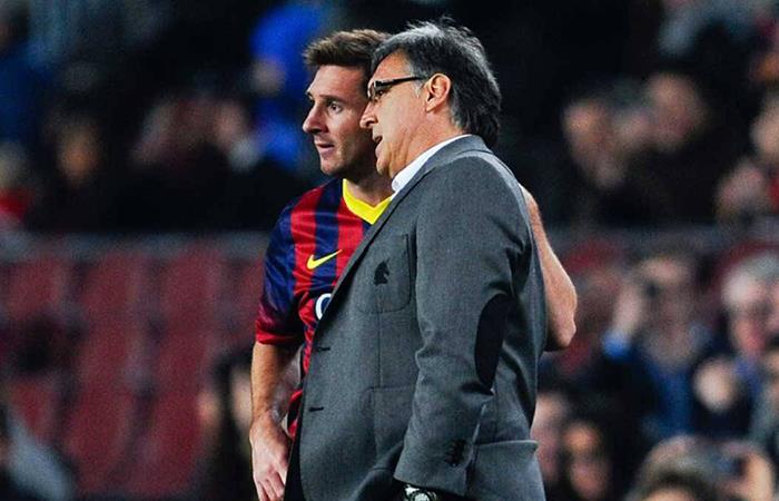 'Tata' Martino dirigió al Barcelona de Lionel Messi. Foto: EFE