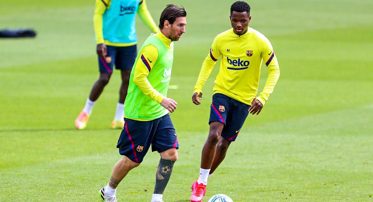 Lionel Messi viene entrenando con Barcelona para el reinicio de LaLiga. Foto: Twitter