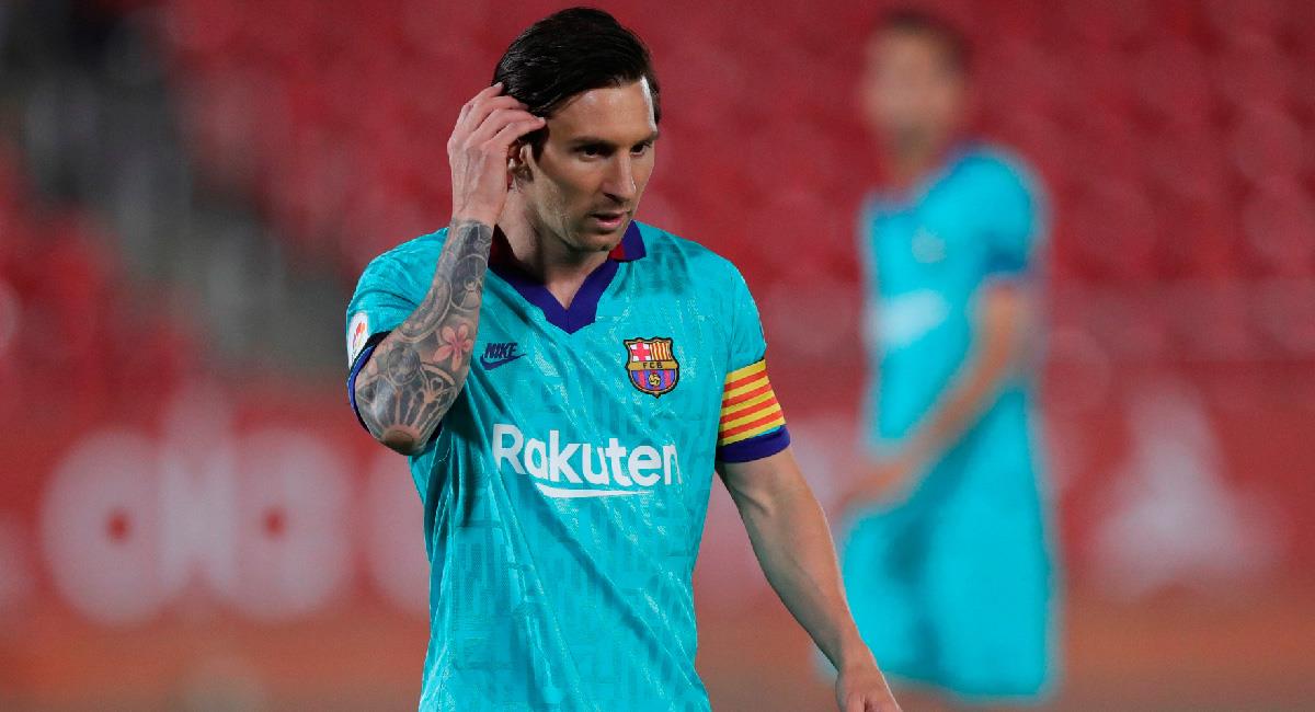 Lionel Messi en el encuentro del Barcelona y Mallorca. Foto: EFE