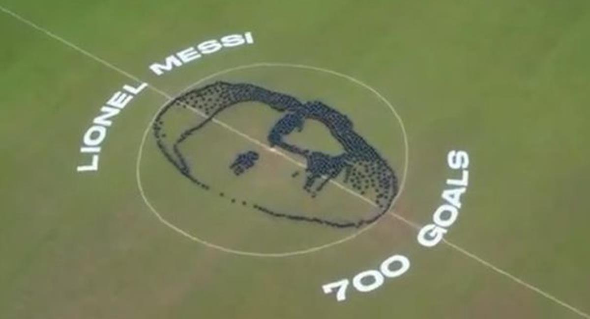 Lionel Messi fue homenajeado en video. Foto: Captura