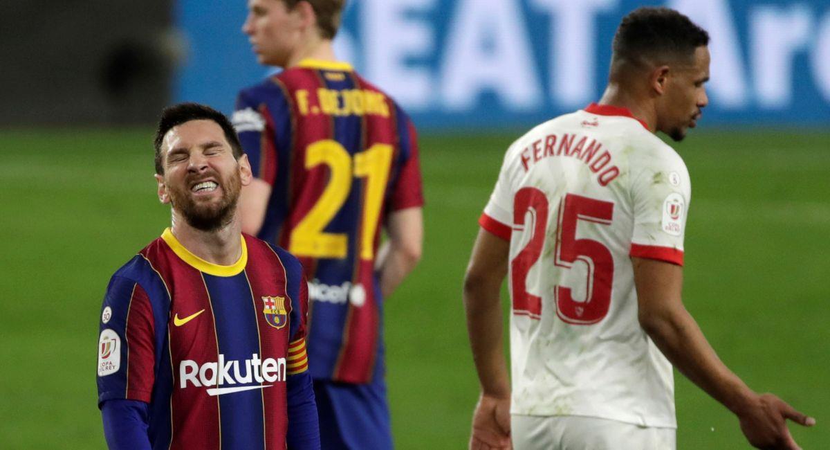 Lionel Messi sucumbió en la Copa del Rey con el Barcelona. Foto: EFE