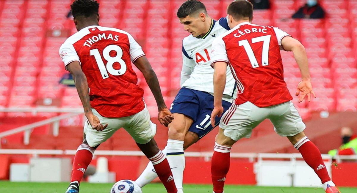 El gol de rabona de Erick Lamela al Arsenal en la Premier League. Foto: EFE