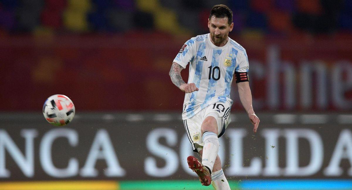 Lionel Messi en partido con Argentina. Foto: EFE