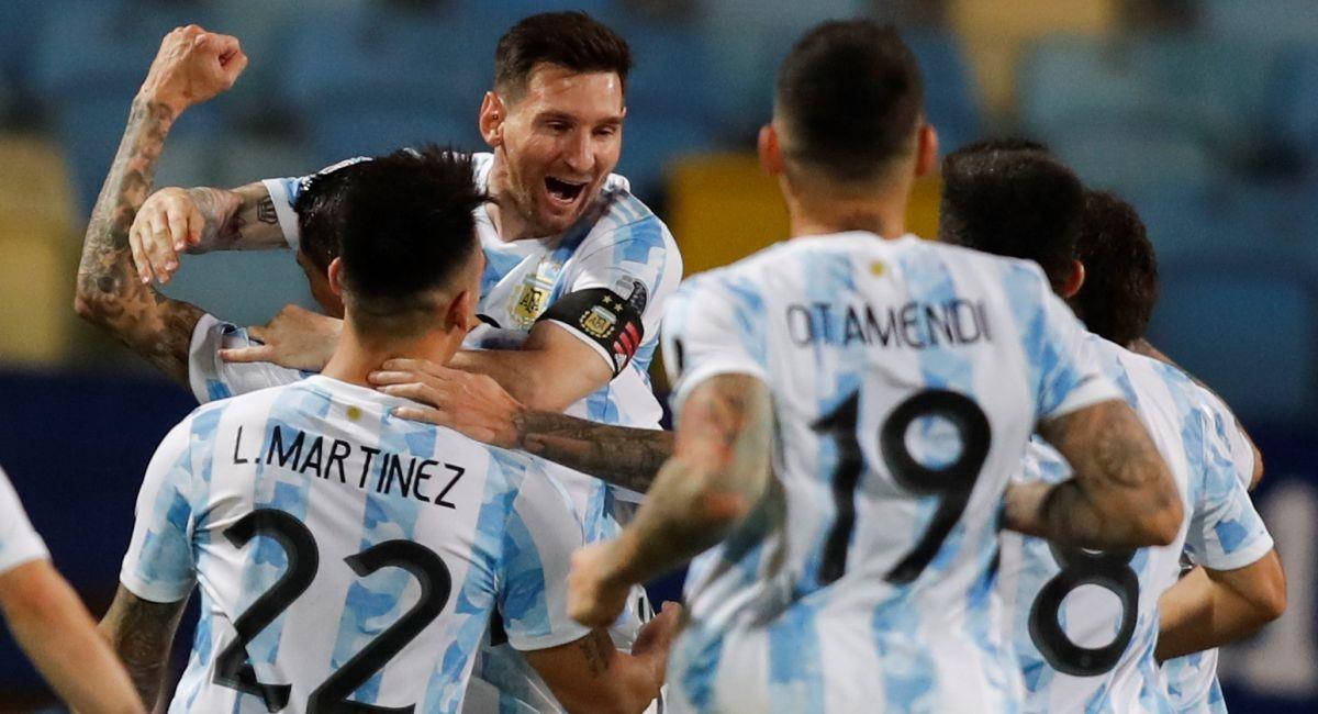 Argentina se lució ante Ecuador en los cuartos de final de la Copa América. Foto: EFE