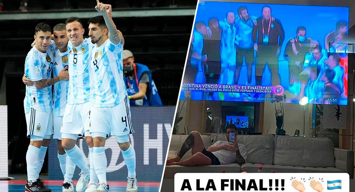 Messi y su apoyo a la Selección Argentina de Futsal. Foto: Infobae