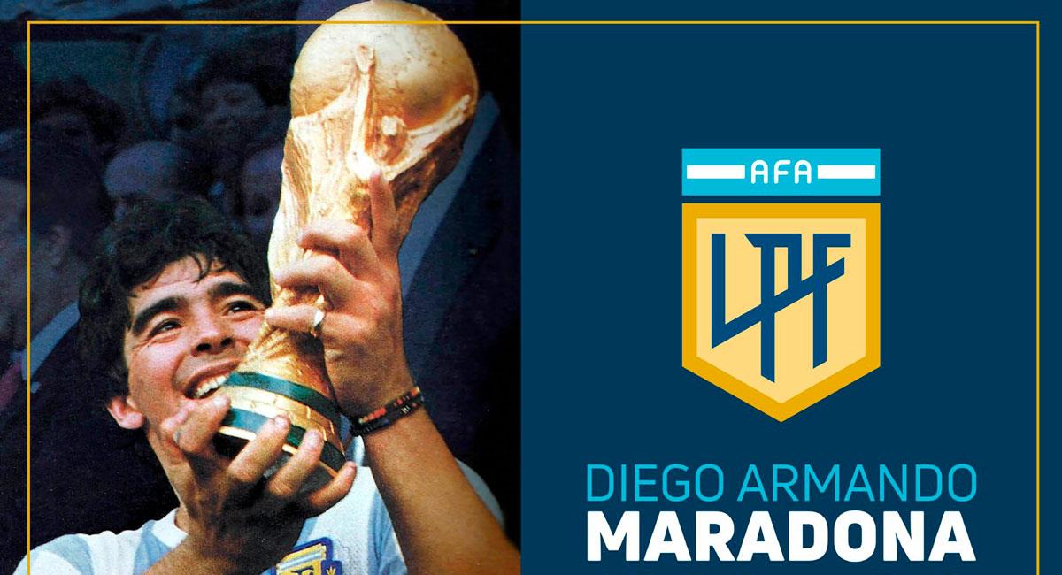 Diego Maradona. Foto: Twitter Liga Profesional