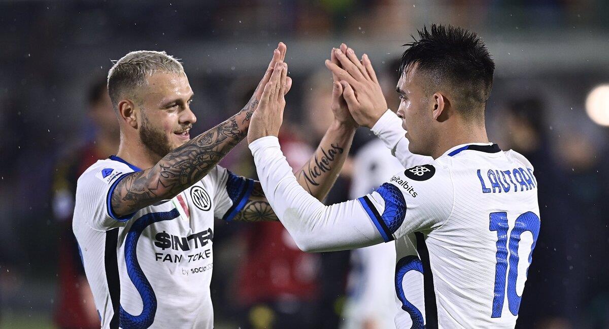 Martínez celebra su tanto. Foto: @Inter