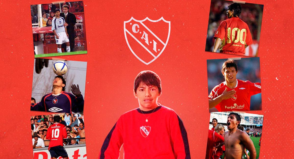 Serio 'Kun' Agüero debutó a los 15 años en el 'Rojo'. Foto: Twitter @Independiente