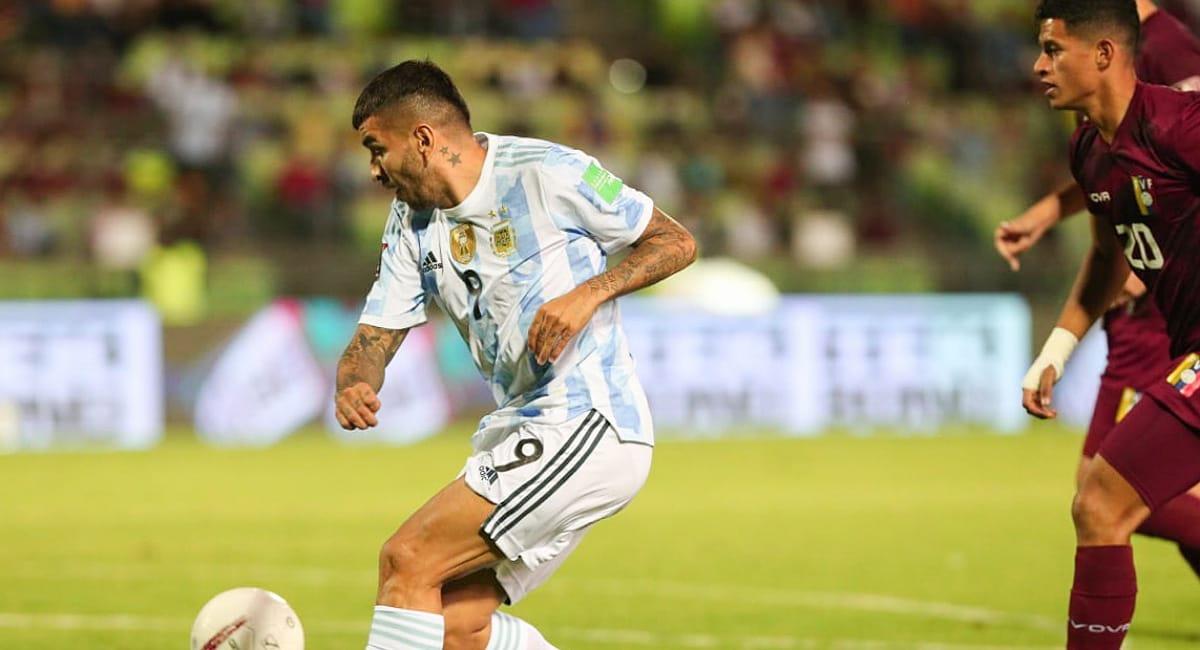 Ángel Correa marcó en el último enfrentamiento entre Argentina y Venezuela. Foto: Twitter @Argentina