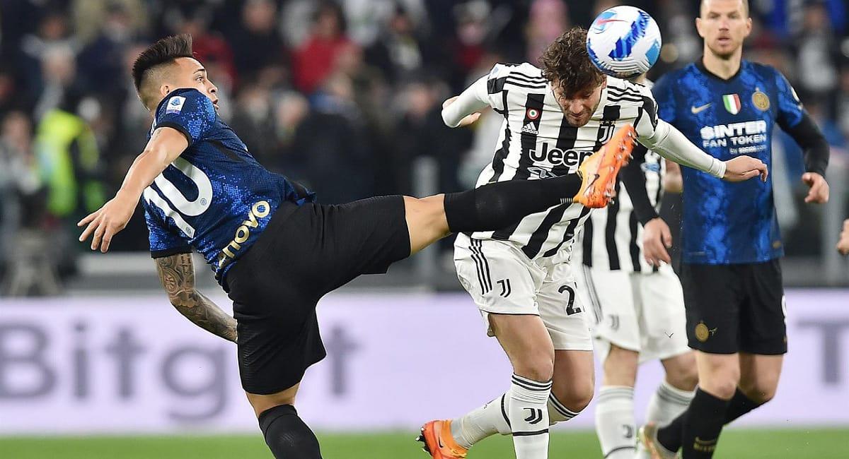 Lautaro Martínez fue titular en la victoria de Inter sobre Juventus. Foto: EFE