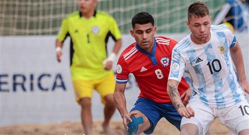 Argentina derrotó 5-2 a Chile en la Copa América de Fútbol Playa