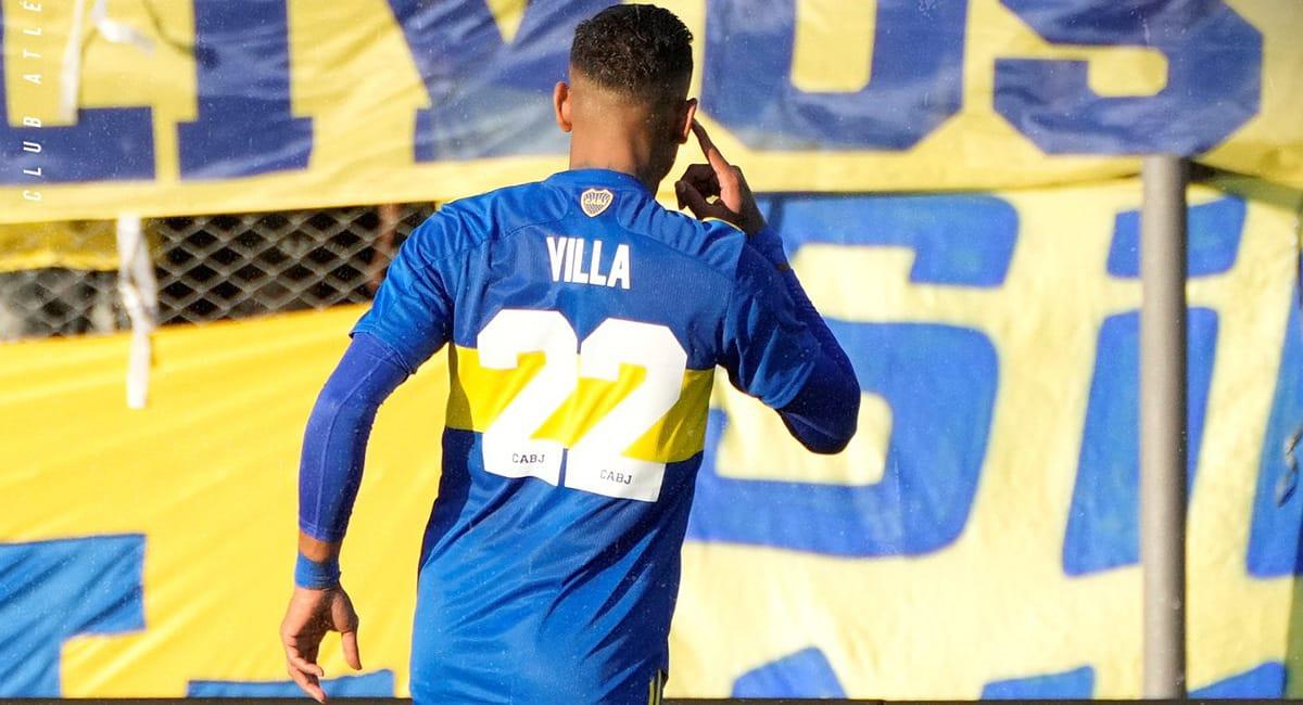 Sebastián Villa fue autor del gol de Boca ante Ferro en la Copa Argentina. Foto: Twitter @BocaJrsOficial