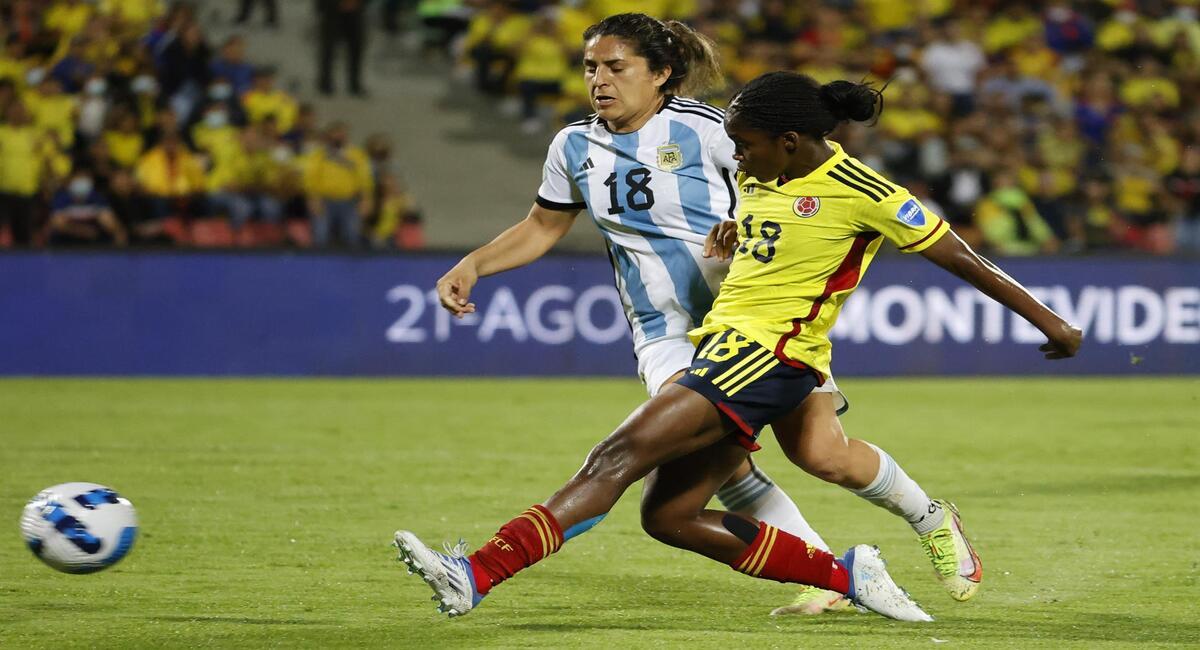 Linda Caicedo anotó el gol de Colombia. Foto: EFE