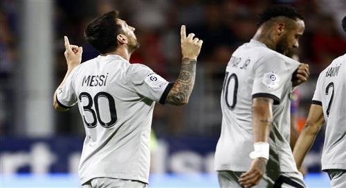 Mirá el golazo de chilena de Messi, en la goleada 5-0 de PSG sobre Clermont (video)