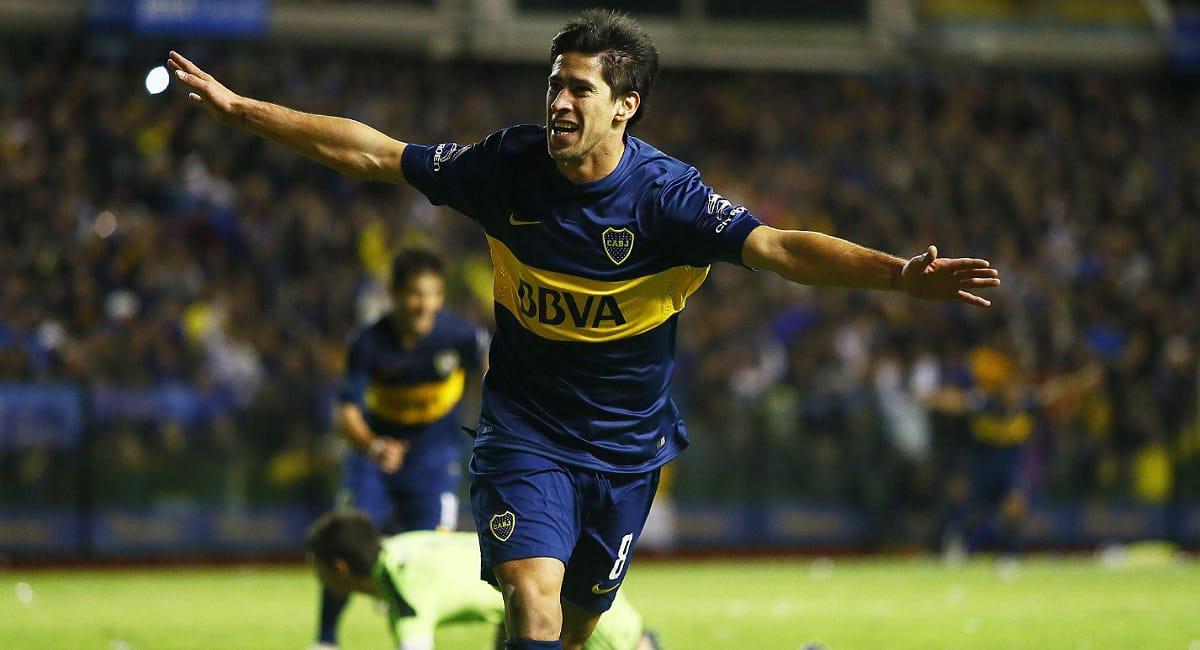 Pablo Pérez marcó el segundo tanto en el último triunfo de Boca ante River en la Bombonera por torneo local. Foto: Twitter @BocaJrsOficial