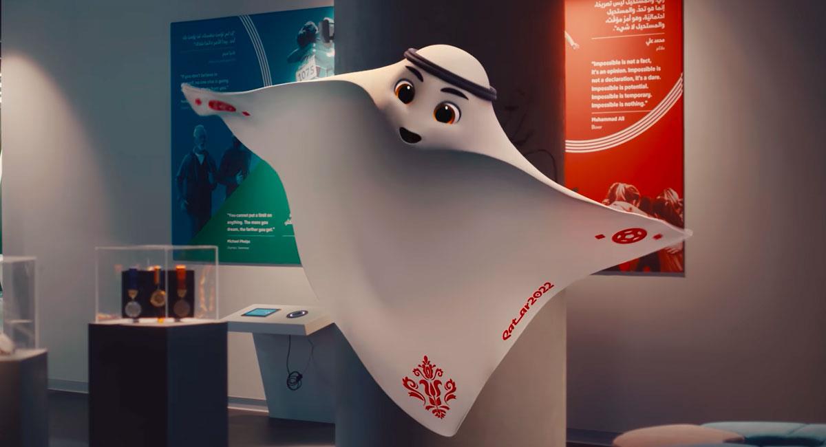 La’eeb, la mascota de Qatar 2022. Foto: Youtube Qatar2022