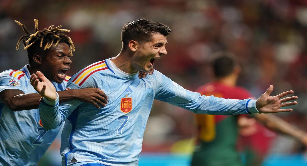 Morata le dio la victoria a España sobre Portugal. Foto: EFE