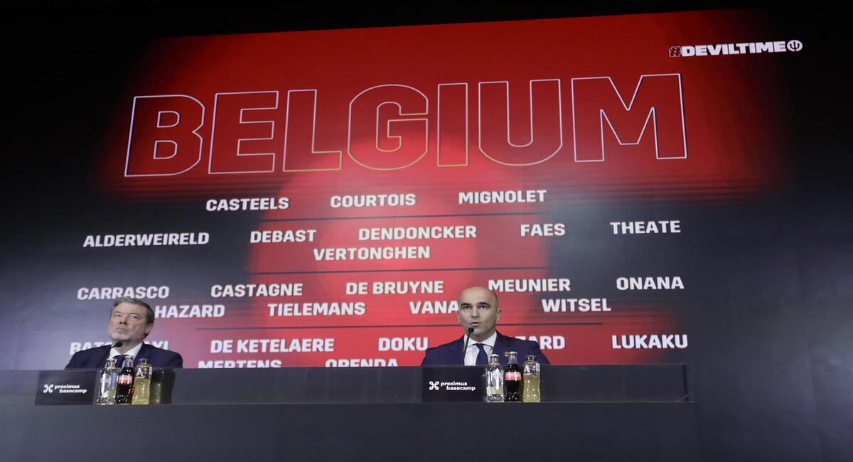 Roberto Martínez, DT de Bélgica, dio a conocer la lista de futbolistas que llevará a Qatar. Foto: EFE