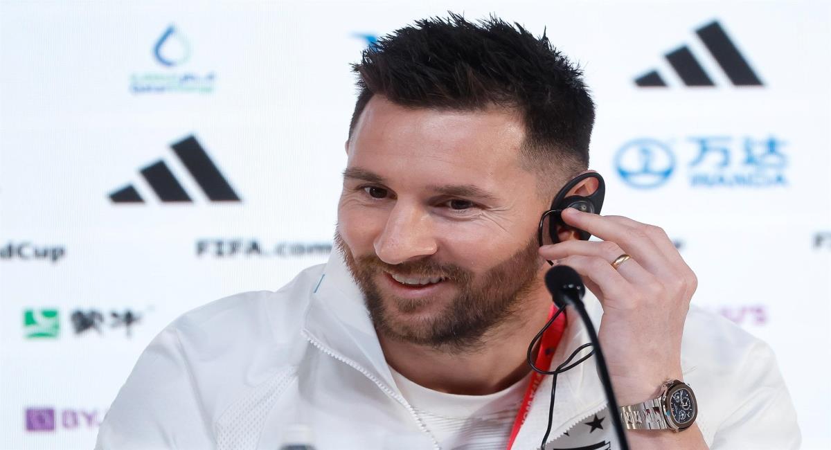 Lionel Messi estuvo presente en la conferencia de prensa de la Selección Argentina. Foto: EFE