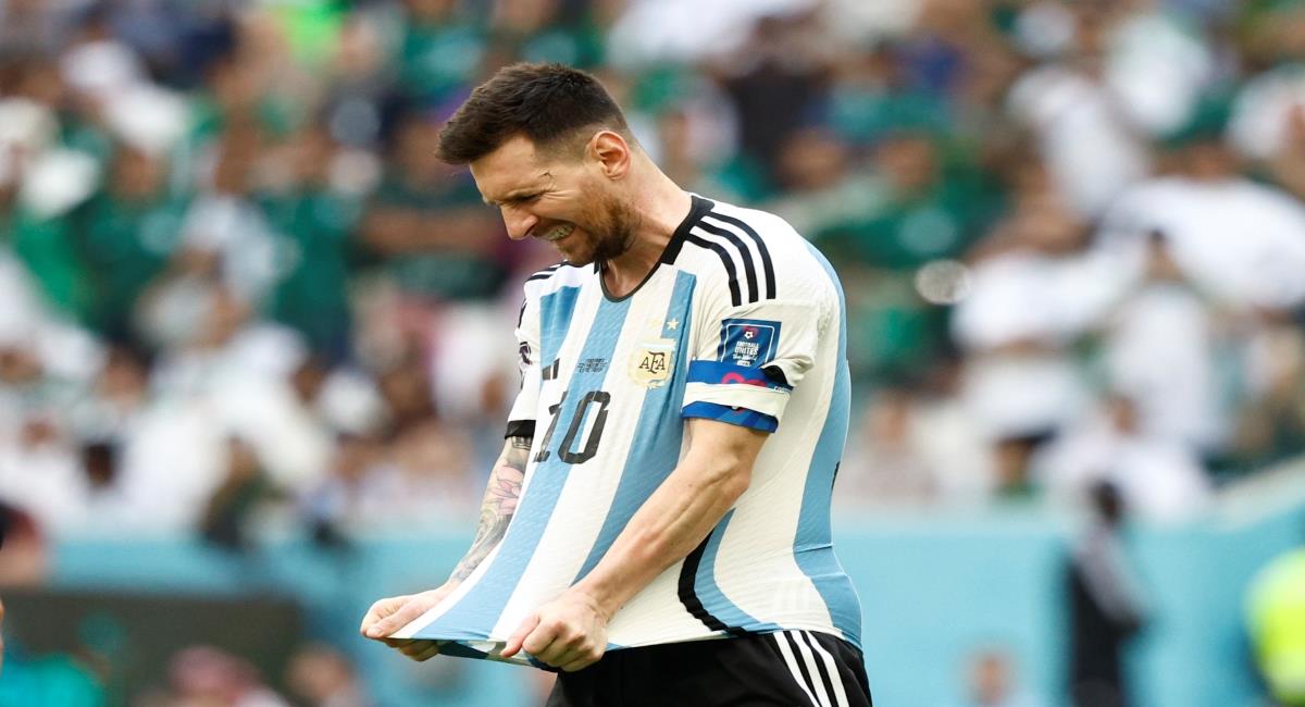 Lionel Messi marcó el primer gol argentino, pero no alcanzó. Foto: EFE