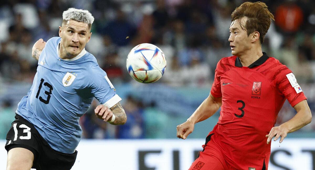 Uruguay vs Corea del Sur igualan 0-0 por el Grupo H del Mundial Qatar 2022. Foto: EFE