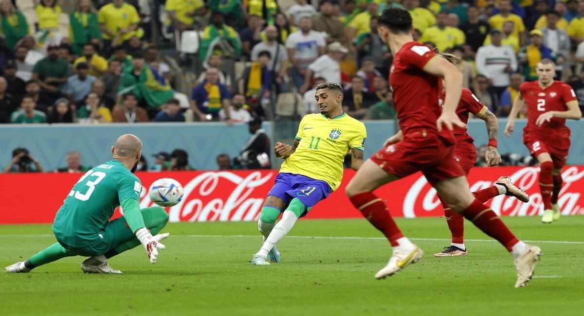 Brasil consiguió su primer triunfo en Qatar 2022, ante Serbia. Foto: EFE