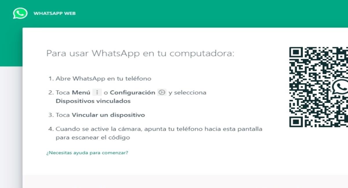 Whatsapp web es una versión de escritorio, de la aplicación de mensajería. Foto: captura de pantalla de web.whatsapp.com
