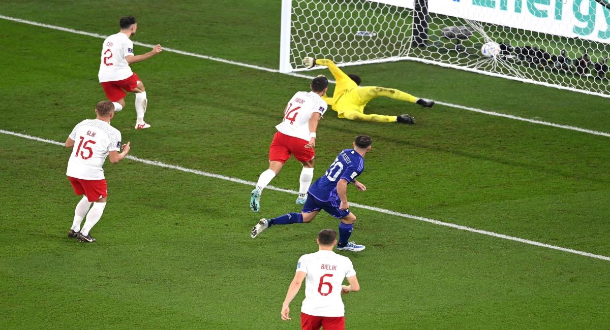 Mac Allister marcó su primer gol en el Mundial. Foto: EFE