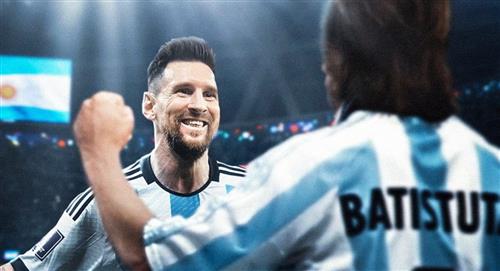 Batistuta sobre Messi: "Ahora es un gran honor y placer compartir el récord contigo "