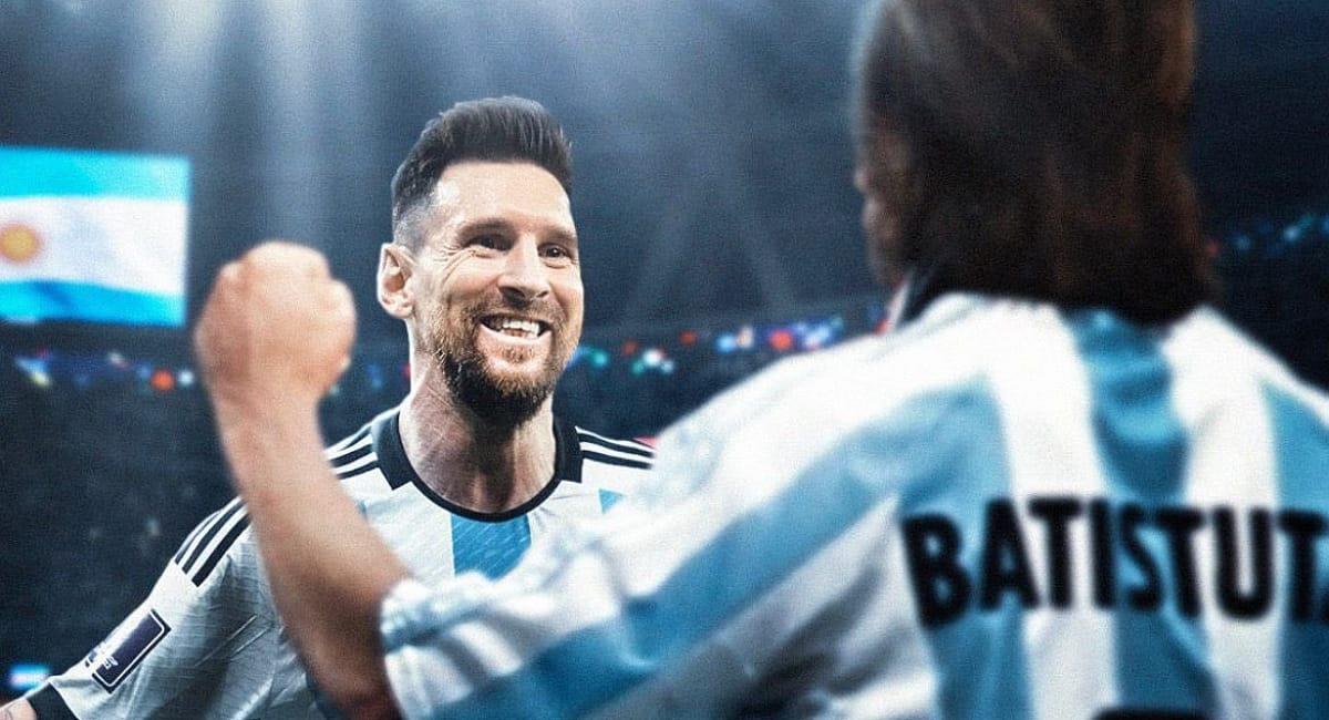 Lionel Messi marcó su décimo gol en mundiales. Foto: Twitter @GBatistutaOL