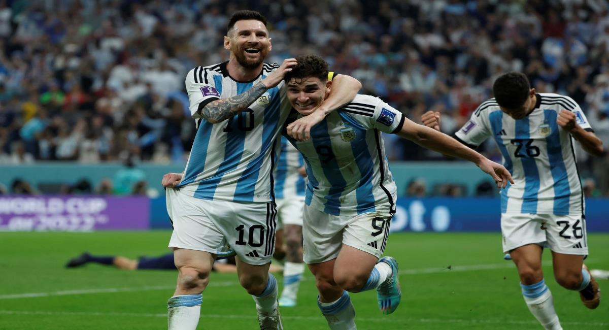 Lionel Messi y Julián Álvarez marcaron en los cuartos y semis del Mundial. Foto: EFE