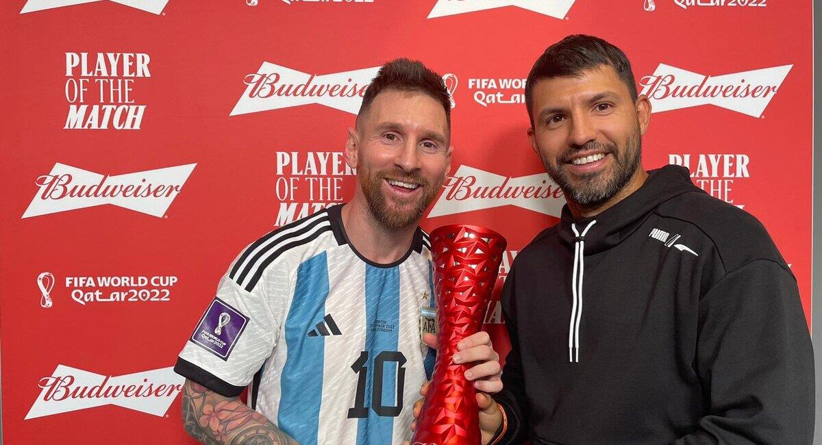 Sergio Agüero y Lionel Messi juntos en Qatar. Foto: Twitter @aguerosergiokun