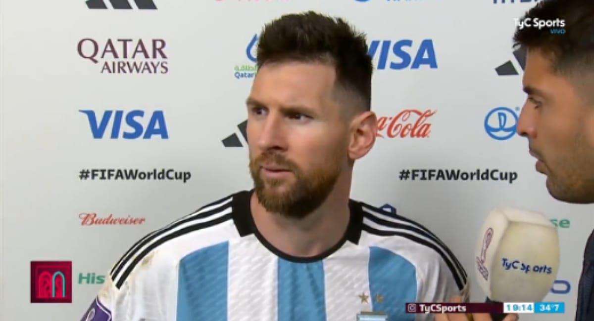 Lionel Messi se enojó con Weghorts y dejó una de las mejores frases del Mundial. Foto: Captura de pantalla