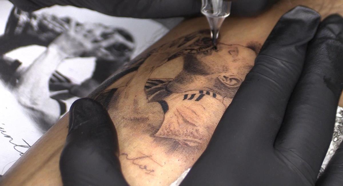 Tatuaje de Messi. Foto: EFE